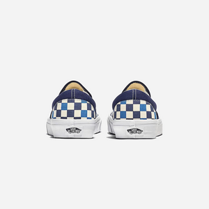 Vans Classic Slip-On Checkerboard Shoe Navy Blue / White