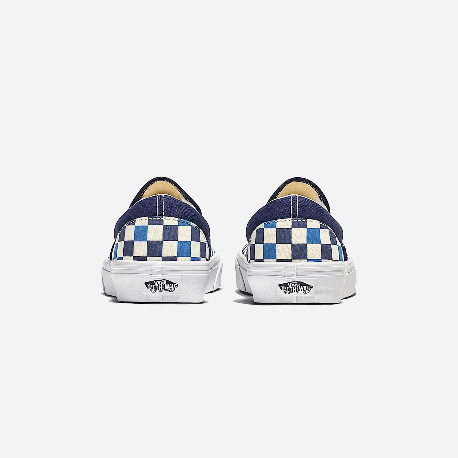 Vans Classic Slip-On Checkerboard Shoe Navy Blue / White