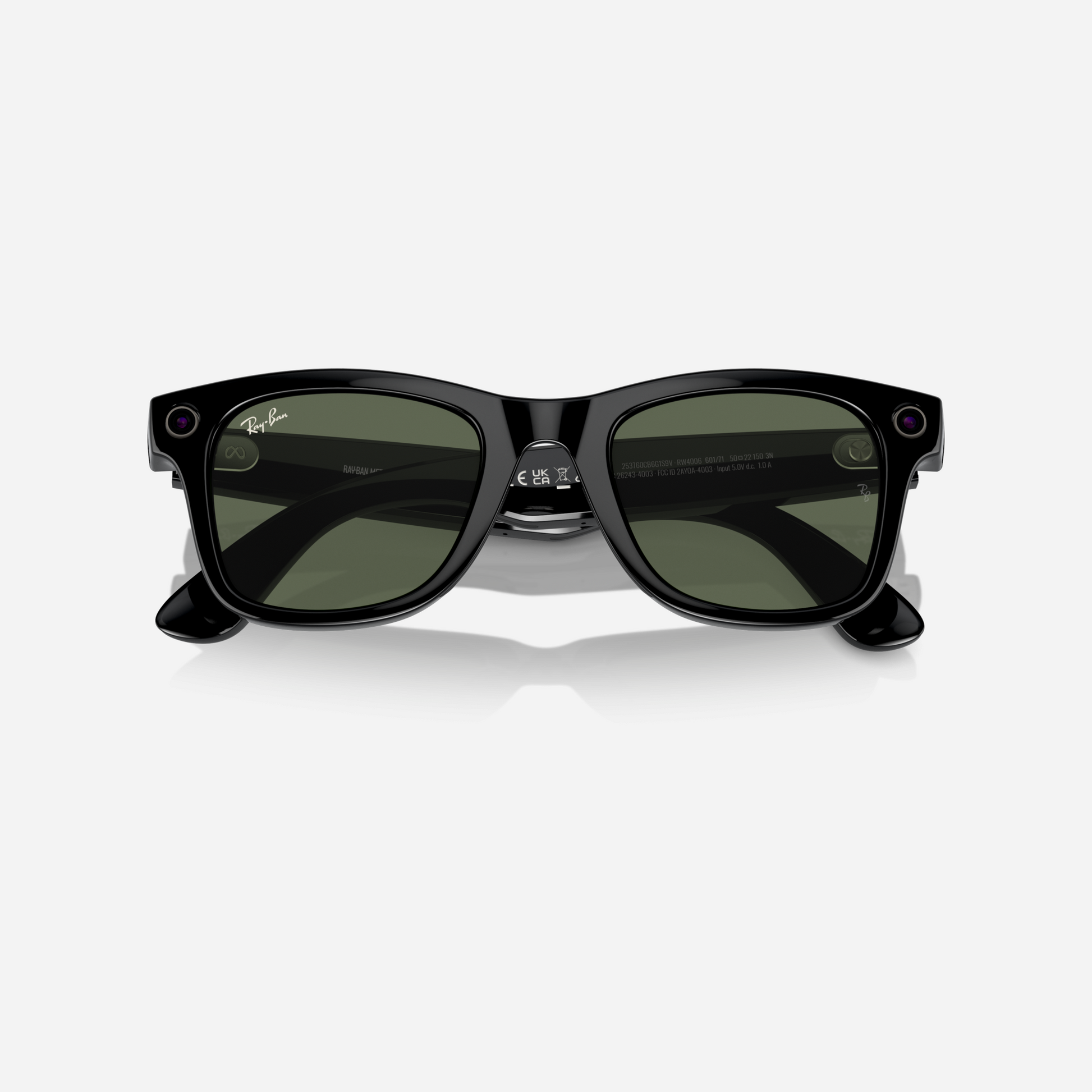 Ray-Ban Meta Wayfarer Shiny Black Green