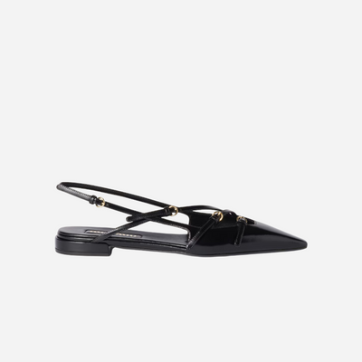 Miu Miu Slingback Ballerinas Black