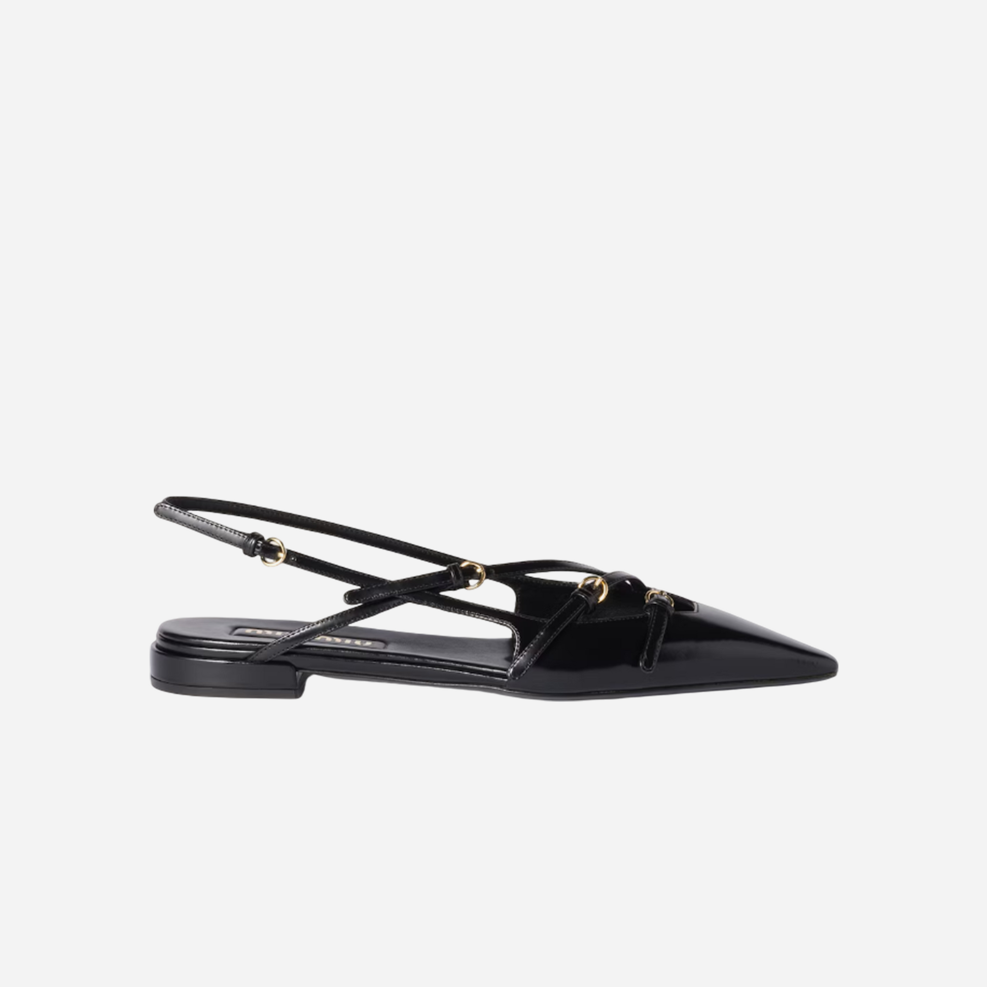 Miu Miu Slingback Ballerinas Black