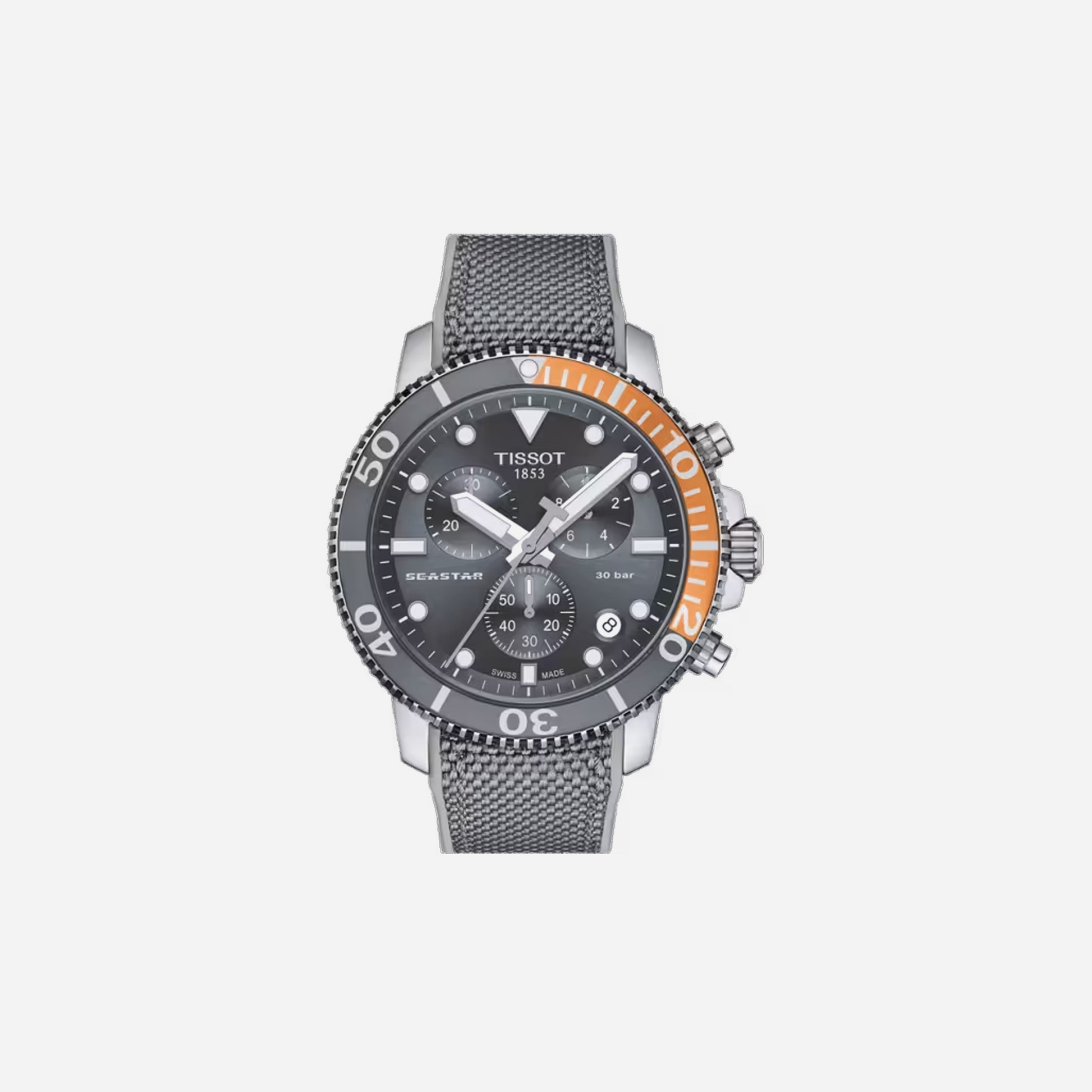 Tissot Seastar 1000 Chronograph Grey Dial Fabric Strap 45.5mm