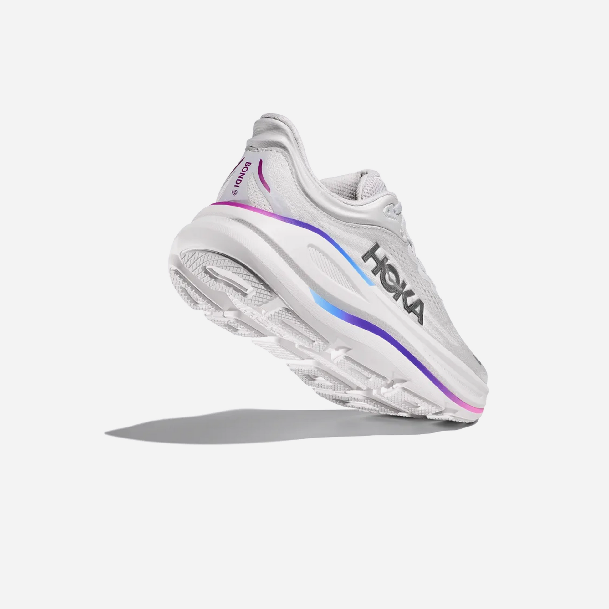 Hoka Bondi 9 Cosmic Grey / White Wide WMNS