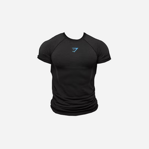 GYMSHARK Onyx 5.0 Seamless T-shirt Black/Onyx Grey