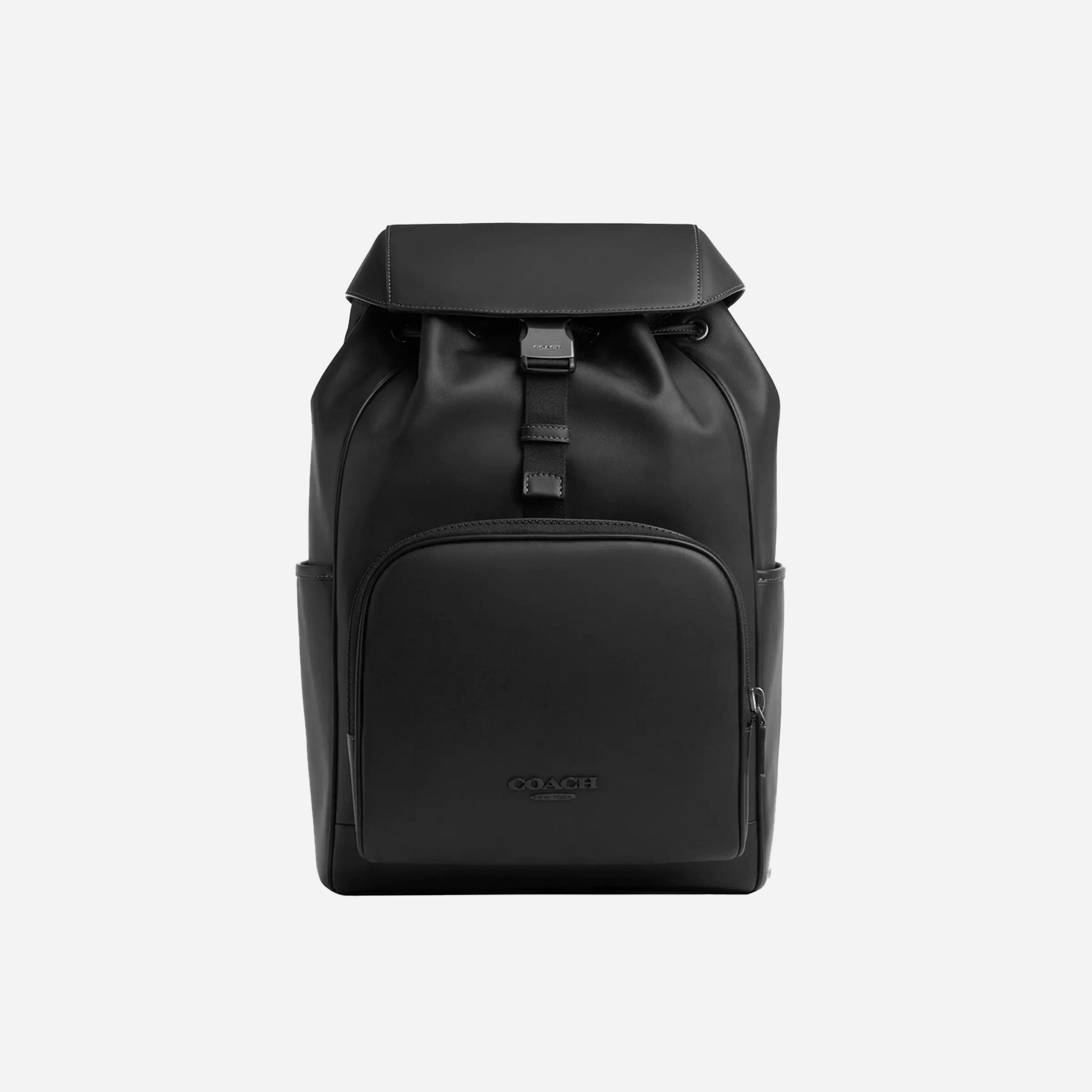 Coach Racer Backpack In Signature Jacquard smooth leather/Gunmetal/Black