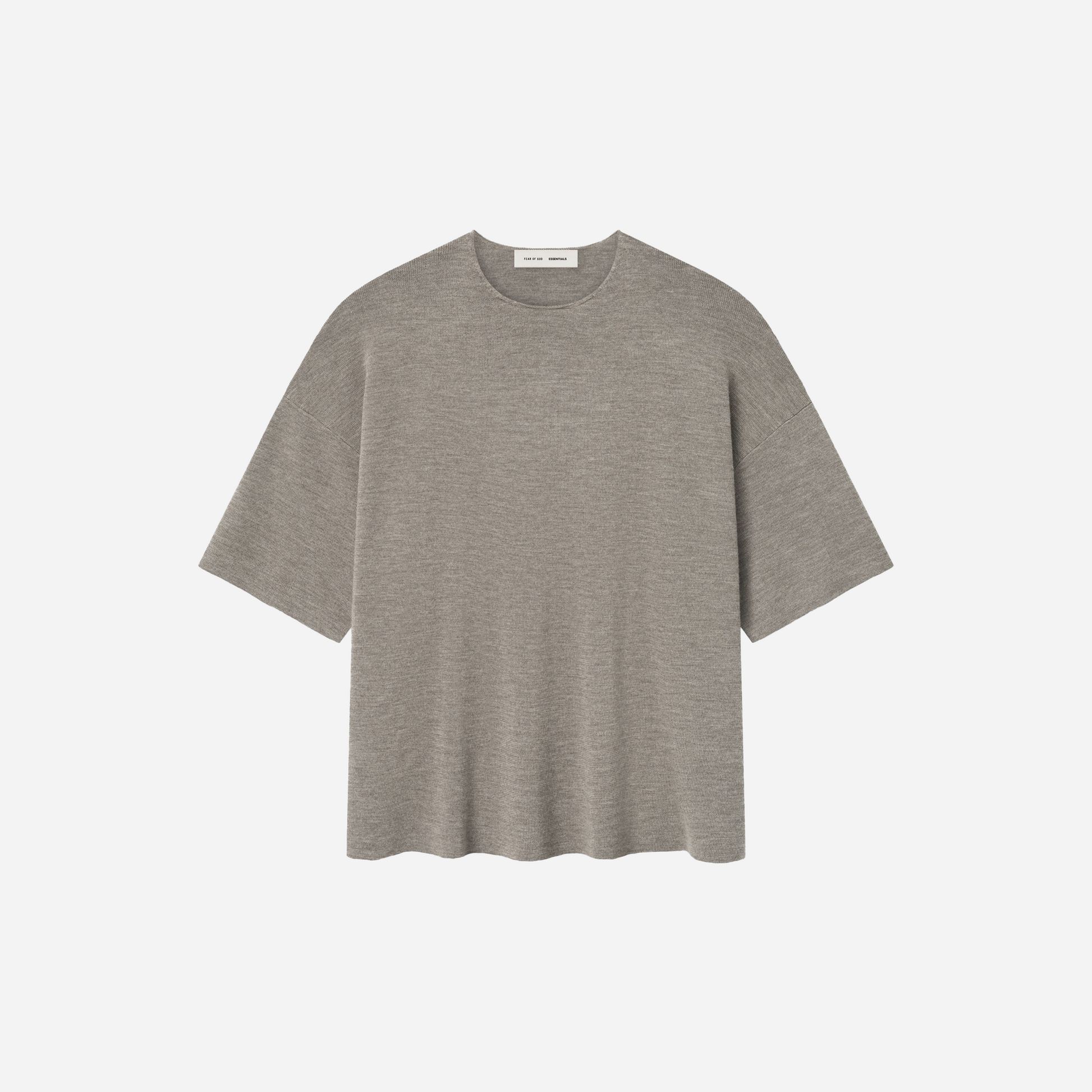 Fear Of God Essentials SS25 Merino Short Sleeve Sweater - Homestead Heather