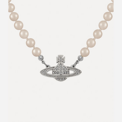 Vivienne Westwood Man. Mini Bas Relief Pearl Necklace