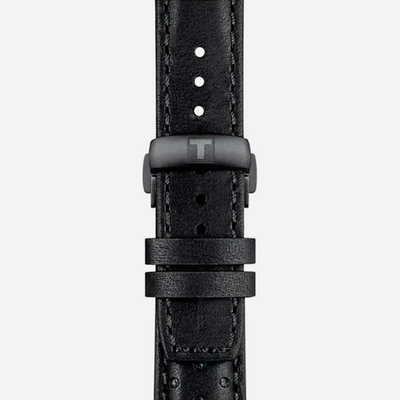 Tissot PRS 516 Chronograph Quartz Black Dial 45mm Leather Strap Watch