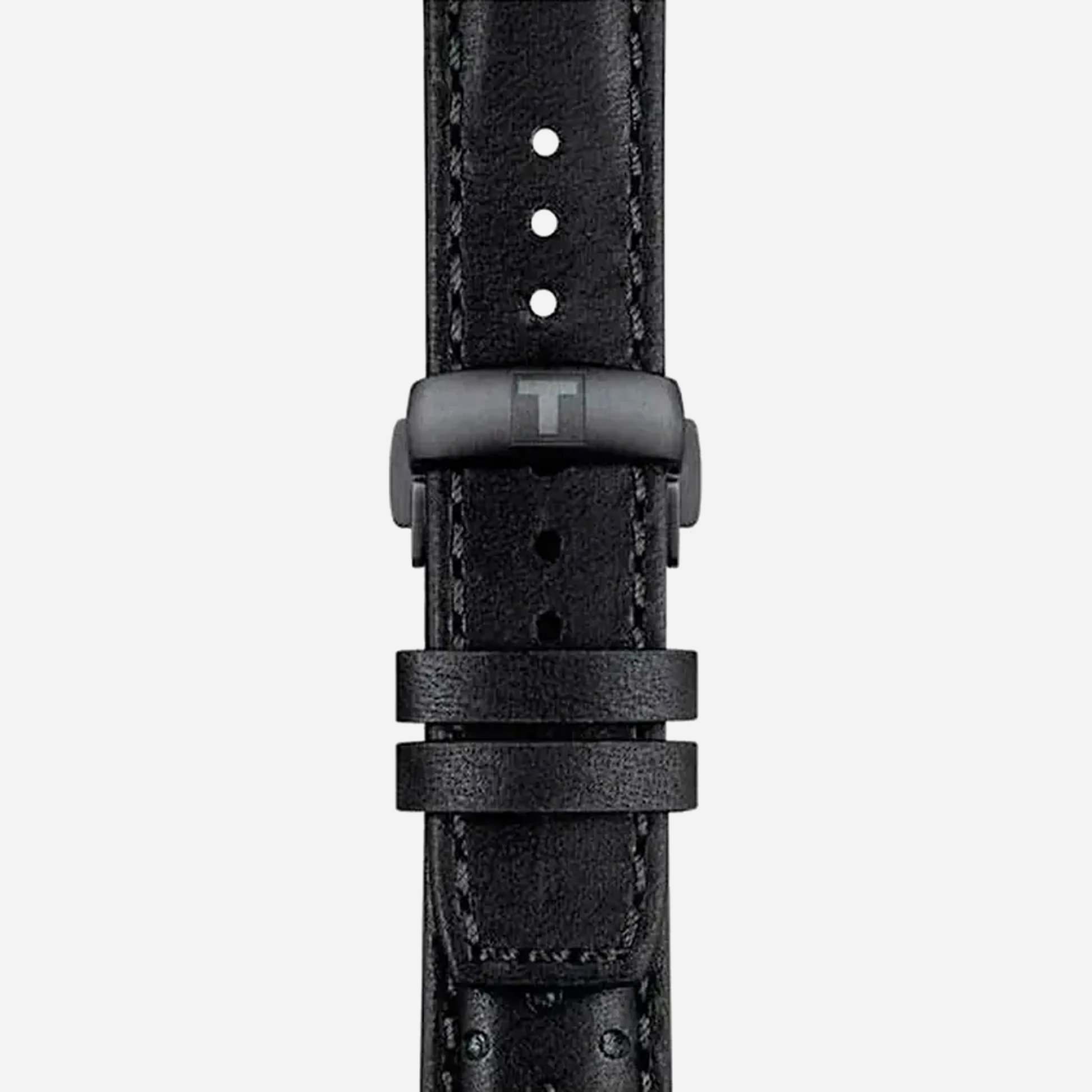 Tissot PRS 516 Chronograph Quartz Black Dial 45mm Leather Strap Watch