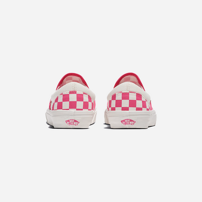 Vans Classic Slip-On Checkerboard Shoe Honeysuckle Pink / White