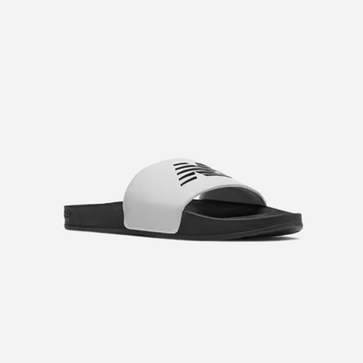 New Balance White Slides