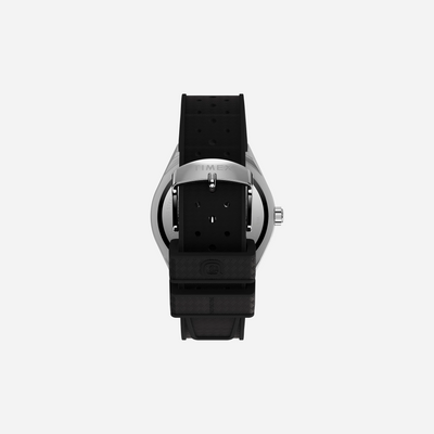 Q Timex 39mm Round Dial Analog Silver-Tone Watch