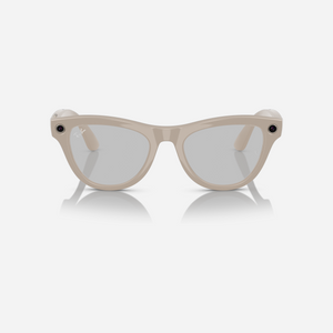 Ray-Ban Meta Skyler Chalk Grey Clear-Sapphire Transition Lens