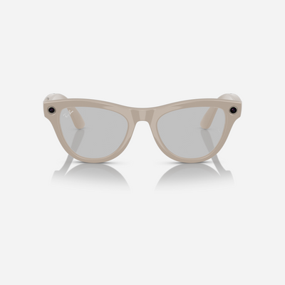 Ray-Ban Meta Skyler Chalk Grey Clear-Sapphire Transition Lens
