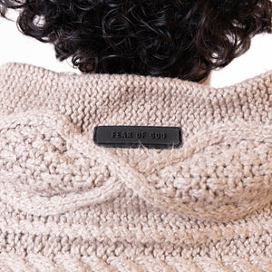 Fear Of God Essentials Cable Knit Hoodie Core Heather