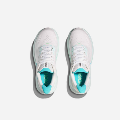 Hoka Clifton 10 White Cielo Blue WMNS