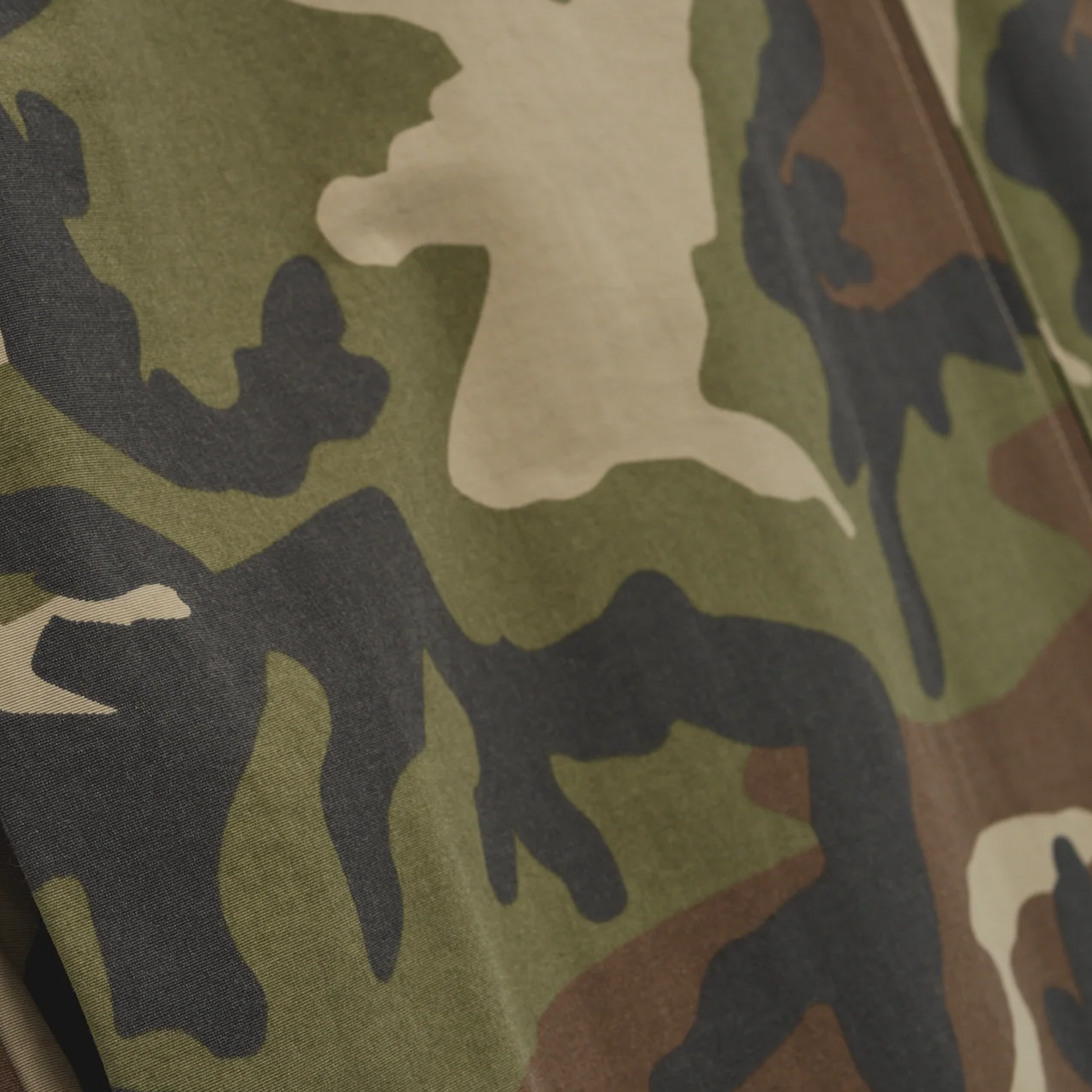Fear Of God Essentials SS25
Military Nylon Trench Jacket Woodland Camo