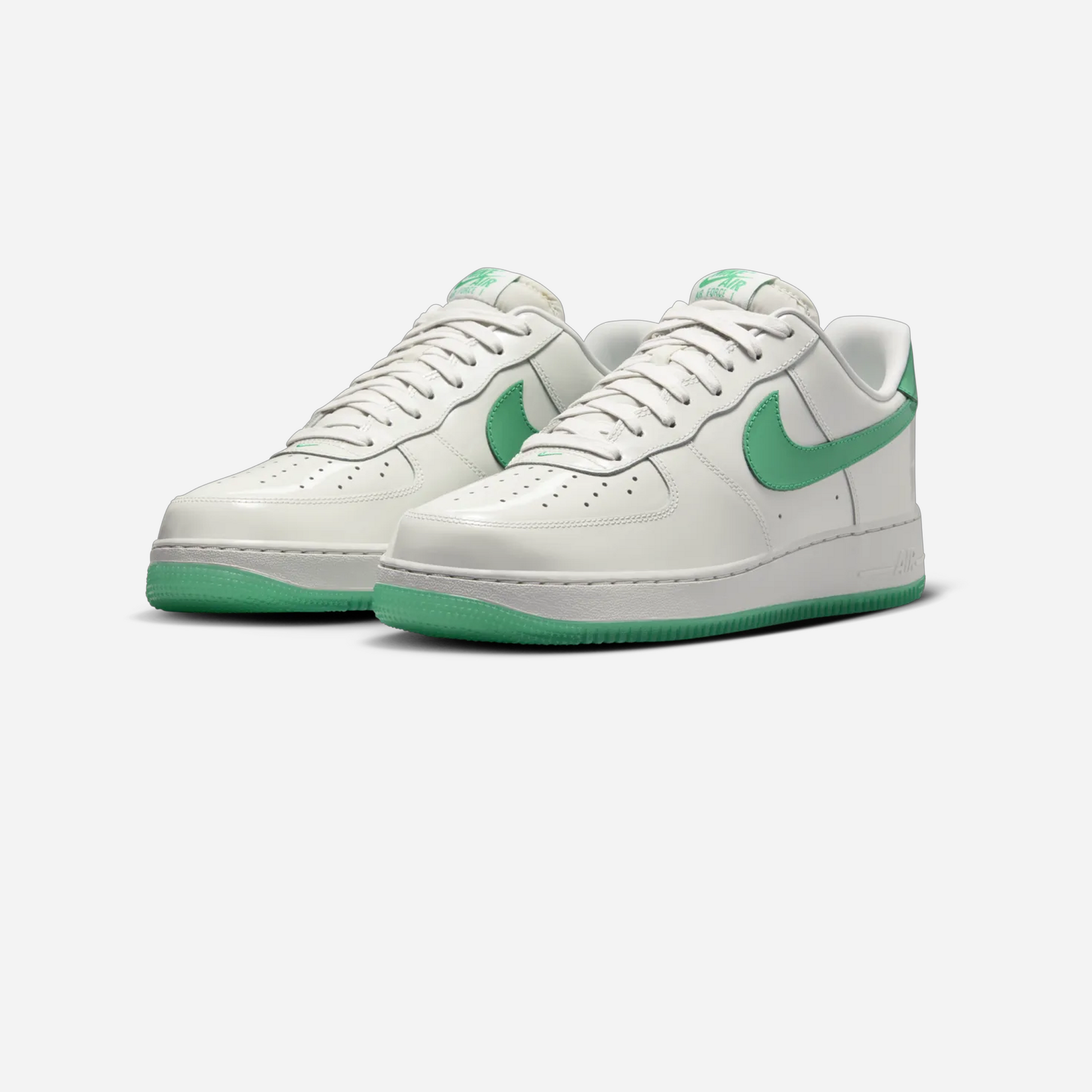 Nike Air Force 1 Low '07 Patent Platinum Tint Stadium Green