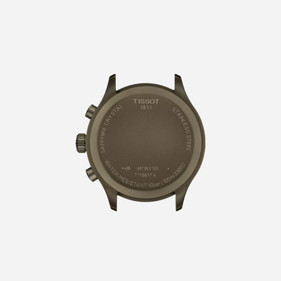 Tissot Chrono XL Khaki Dial Khaki Leather Strap 45mm