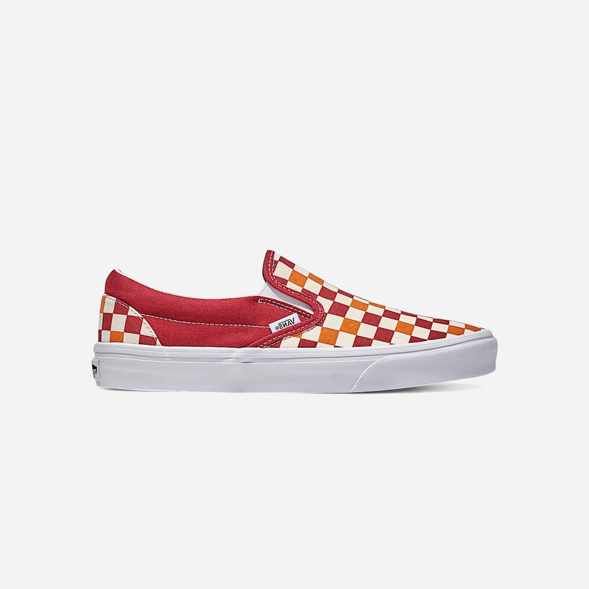 Vans Classic Slip-On Checkerboard Shoe Red / White