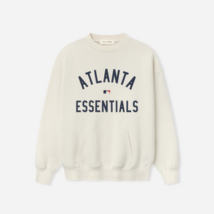 Fear Of God Essentials SS25 Braves Crewneck Cream White