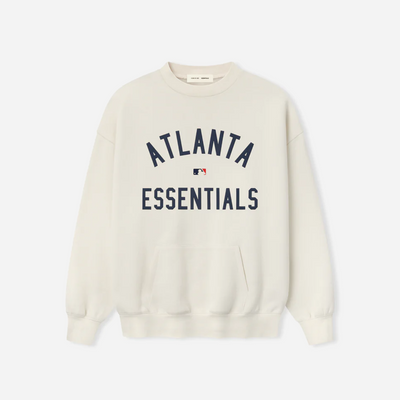 Fear Of God Essentials SS25 Braves Crewneck Cream White
