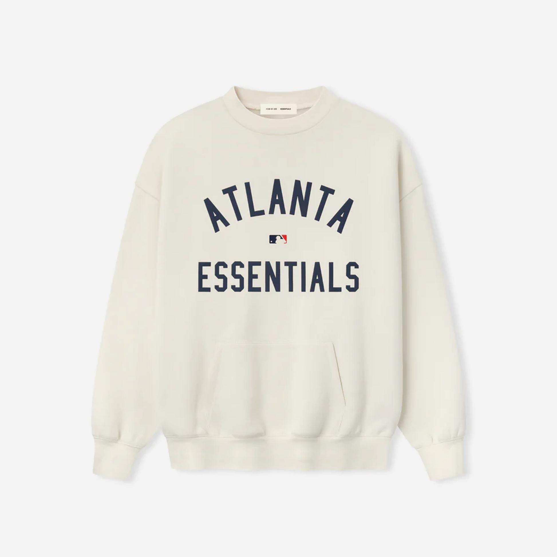Fear Of God Essentials SS25 Braves Crewneck Cream White