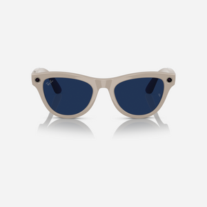 Ray-Ban Meta Skyler Chalk Grey Clear-Sapphire Transition Lens