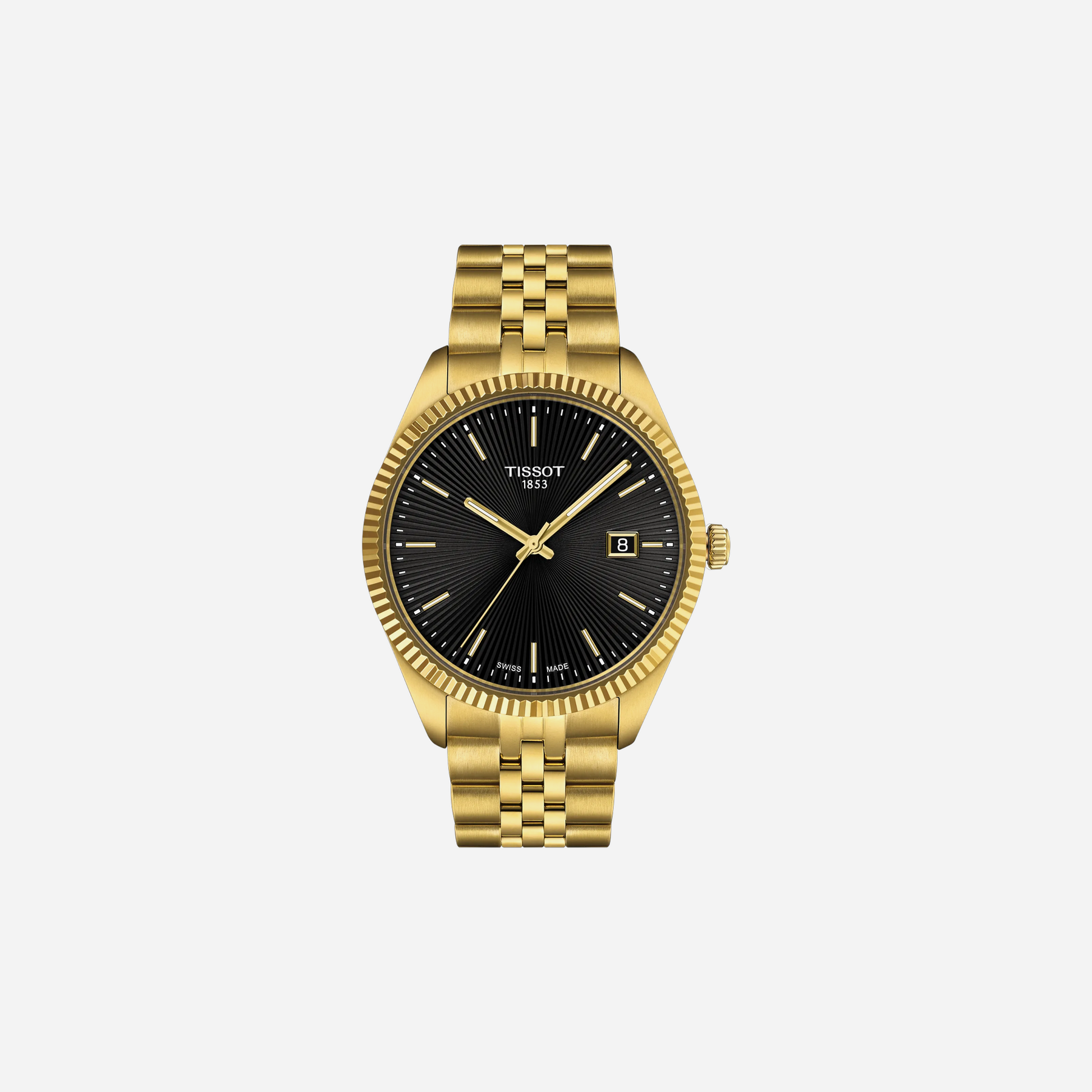 Tissot Ballade 40mm Black Dial Yellow Gold PVD Stainless Steel Watch