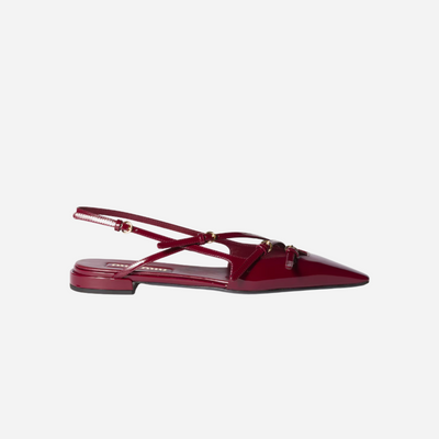 Miu Miu Slingback Ballerinas Crimson