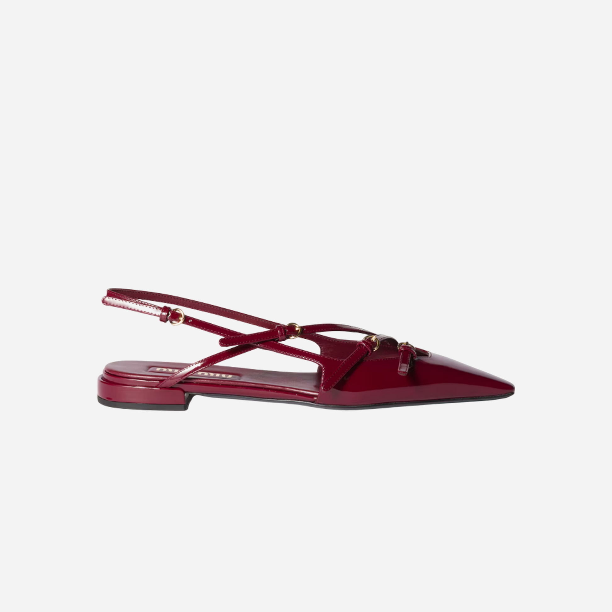 Miu Miu Slingback Ballerinas Crimson