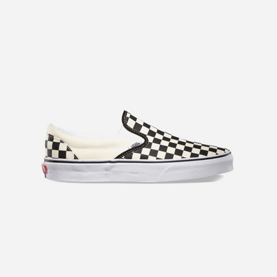 Vans Classic Slip-On Checkerboard Shoe Black / Off White