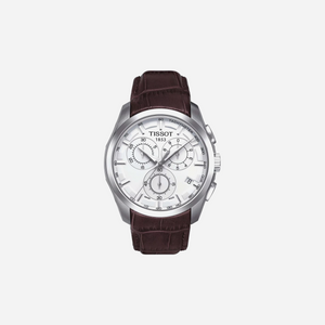 Tissot Couturier Chronograph Black Leather Strap 41mm