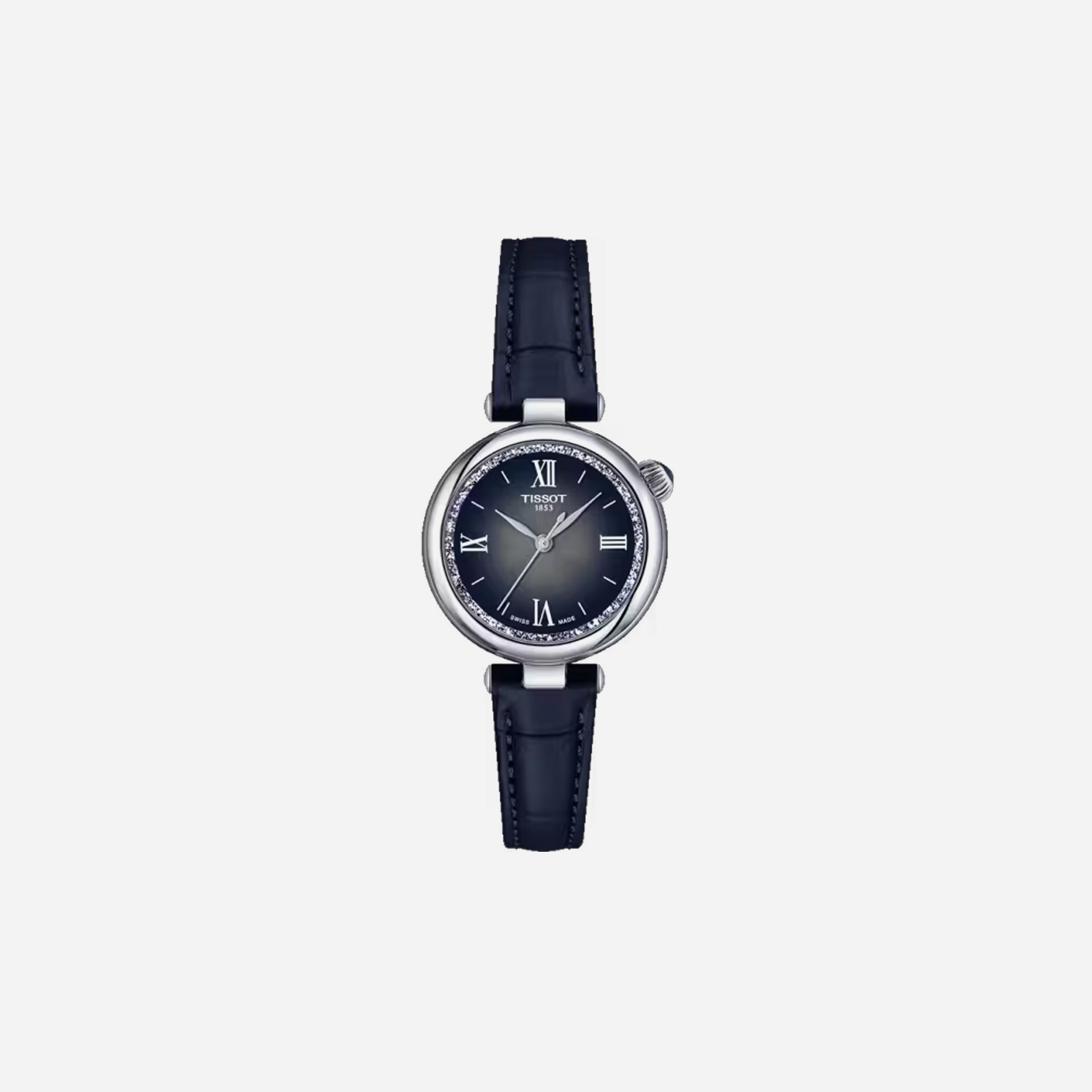 Tissot Desir Graded Silver-Blue Dial 28mm With Blue Leather Strap Watch