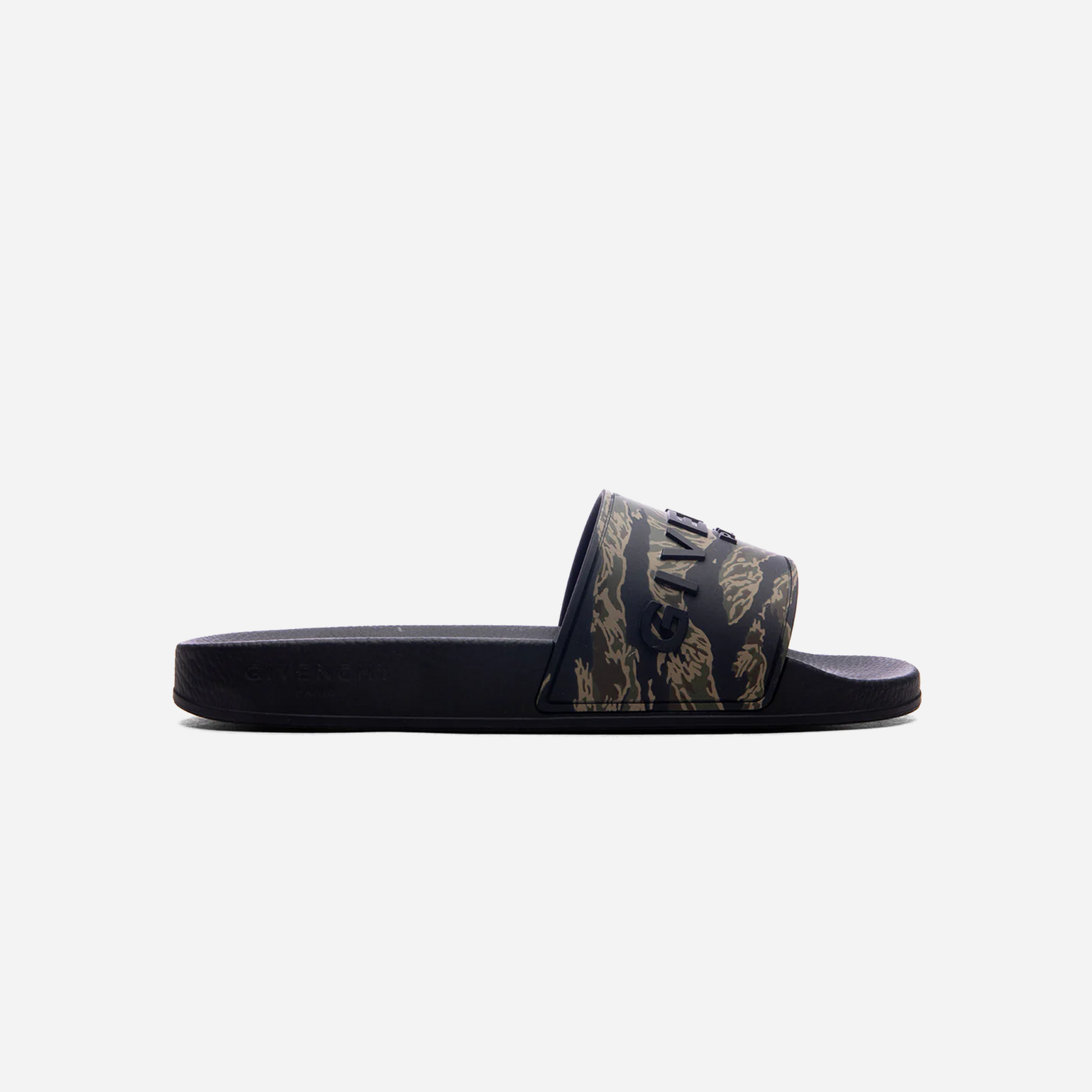 Givenchy Slide Flat Sandals Black/Khaki