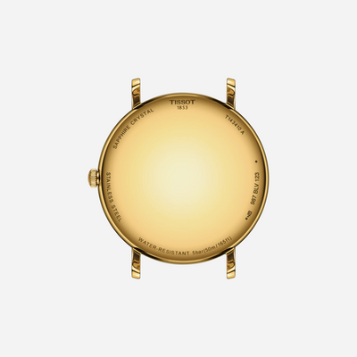 Tissot Everytime Green Dial 40mm Yellow Gold PVD Stainless Steel Bracelet Quartz Watch