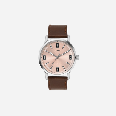 Timex Marlin 42mm Pink Round Dial Mechanical Automatic Men's Pink Watch