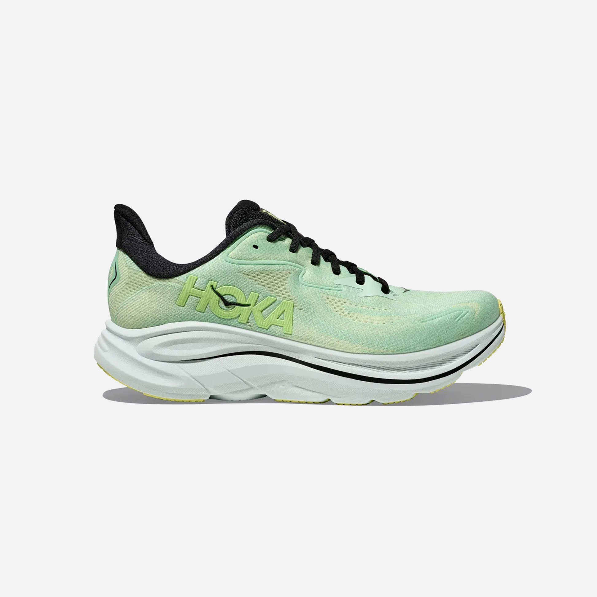 Hoka Clifton 10 Mint Fluorite Luna Moth