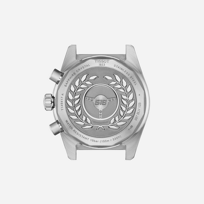 Tissot PR516 Blue Dial 42mm Grey Stainless Steel Quartz Chronograph Watch