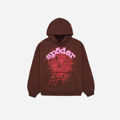 Sp5der Web Hoodie Brown
