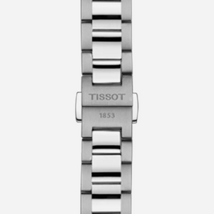 Tissot PR 100 Quartz 34mm Silver Dial Green Stainless Steel Bracelet Watch