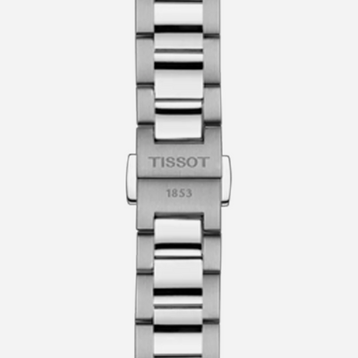 Tissot PR 100 Quartz 34mm Silver Dial Green Stainless Steel Bracelet Watch