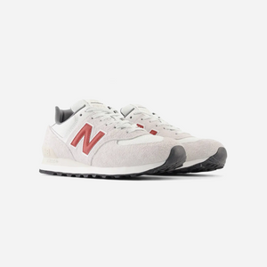 New Balance 574 White Red Grey