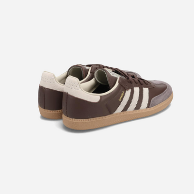 Adidas Samba OG Shoes Brown Putty Grey Gold Metallic