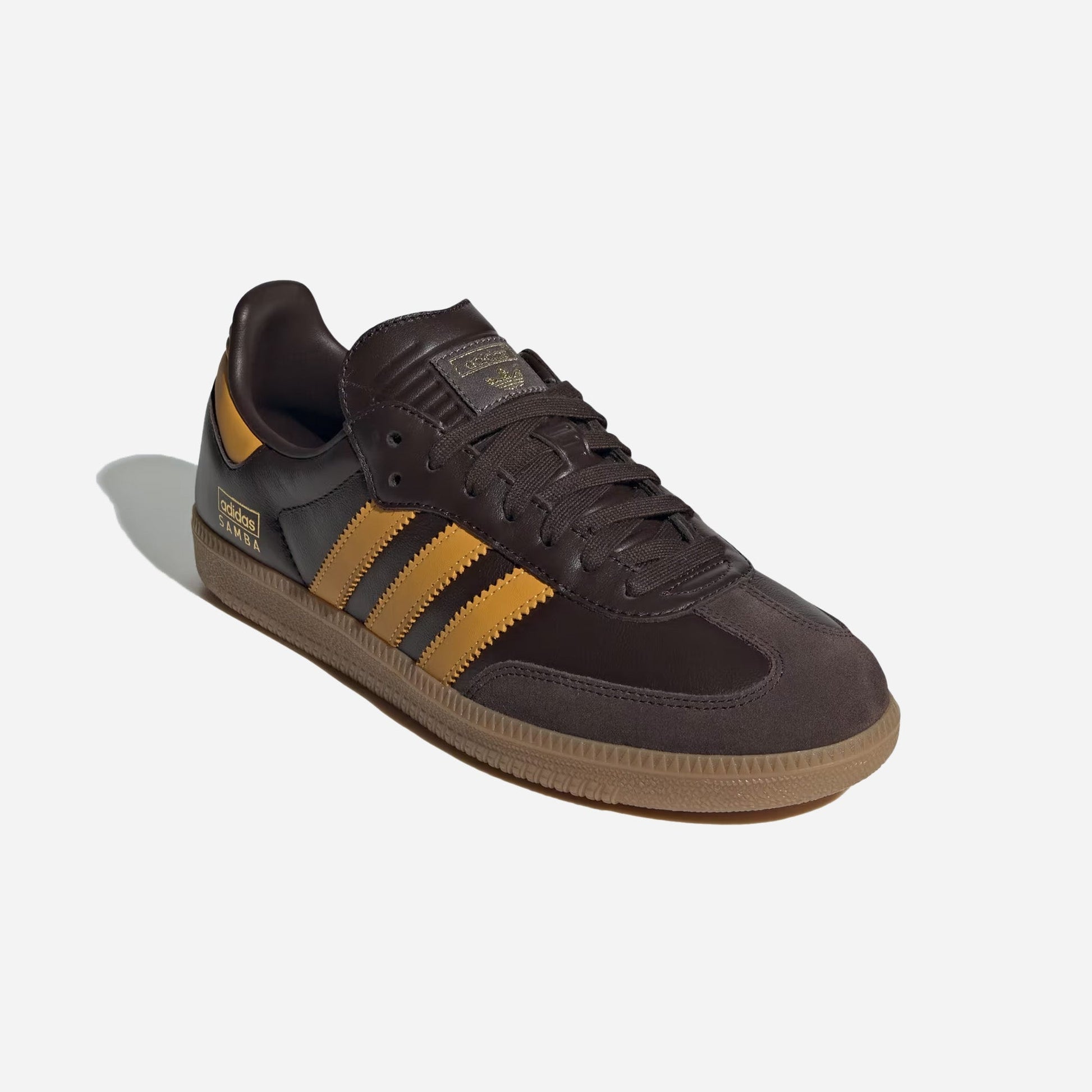 Adidas Samba Crystal Dark Brown Preloved Yellow Gum