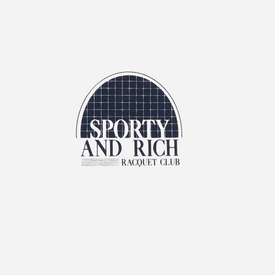 Sporty&Rich Racquet Club T-Shirt - White/Navy
