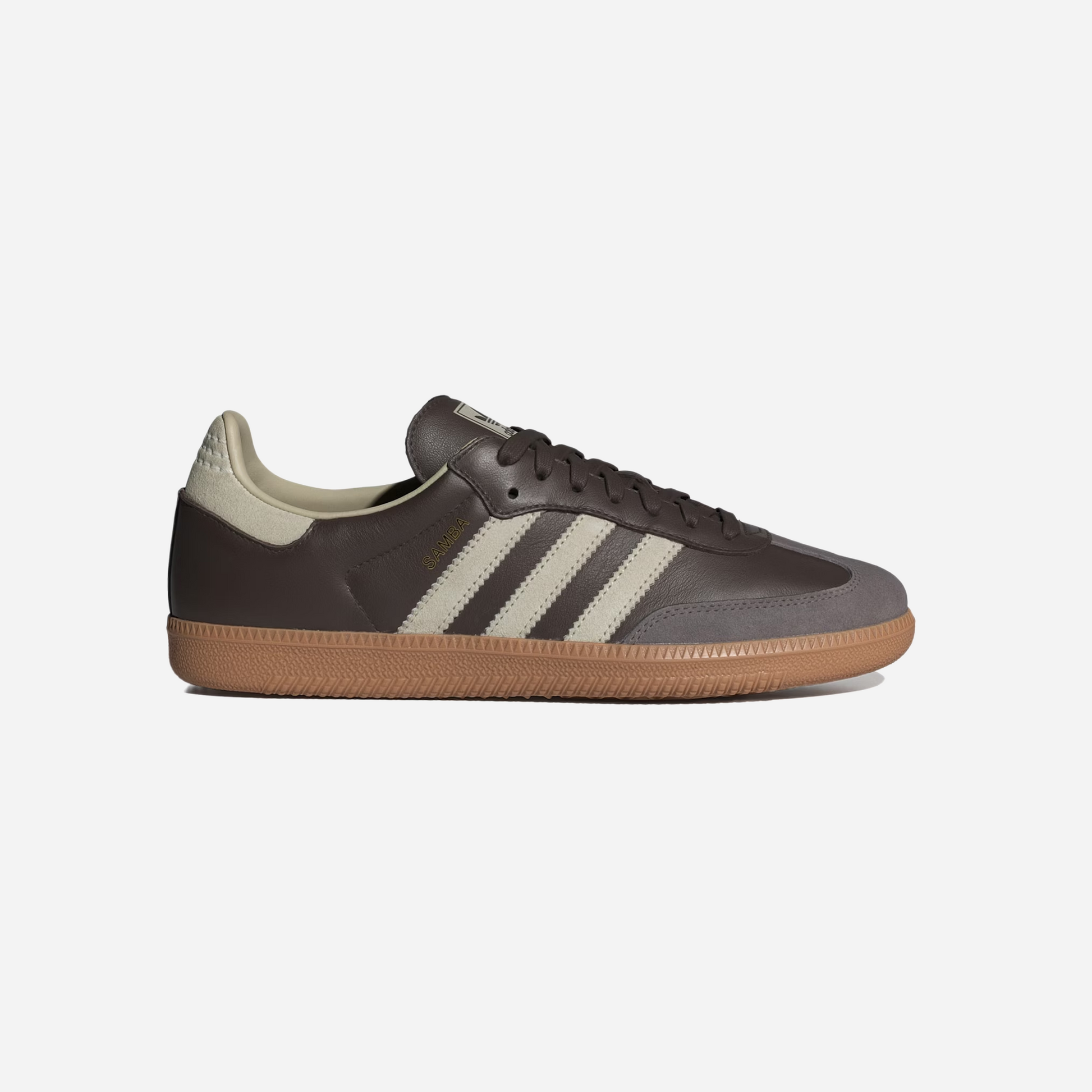 Adidas Samba OG Shoes Brown Putty Grey Gold Metallic