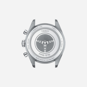 Tissot PRS 516 Chronograph Quartz Silver Dial 45mm Leather Strap