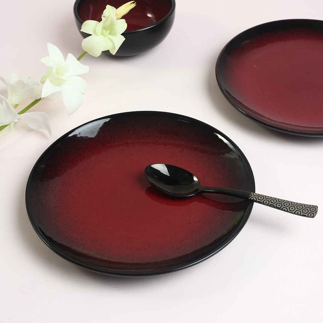 Teramo Red Glaze Quarter Plates Set of 2