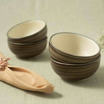 Teramo Brown Veg Bowl set of 4.